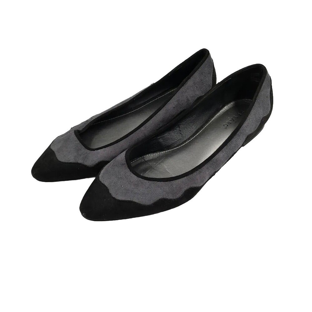 Womens PESARO Poppy Black Gray 9M Shoes Ballet Flats Casual Slip On